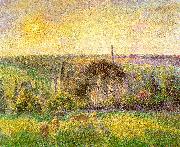 Camille Pissaro Countryside and Eragny Church and Farm oil